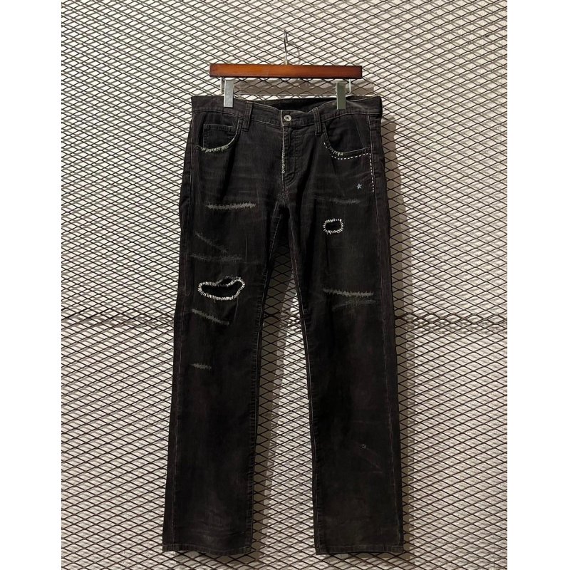 画像1: NEIGHBORHOOD - Damaged & Repaired Corduroy Pants