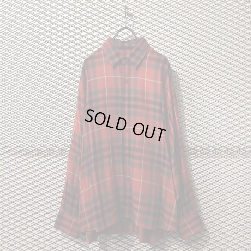 画像1: LAD MUSICIAN - Rayon Shadow Check Shirt