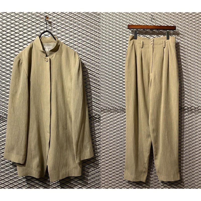 画像1: QUE SERA - Wrinkled Long Jacket Setup