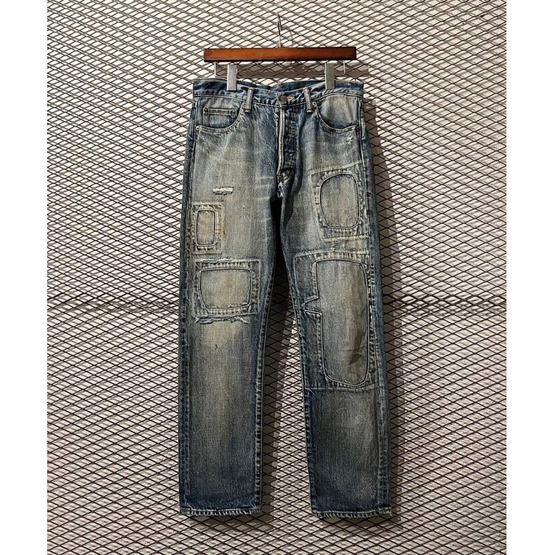 画像1: SWAGGER - Reconstructed＆Repaired Denim Pants