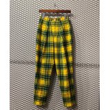 Y's - 90's 3D Cutting Check Pants (BORO)