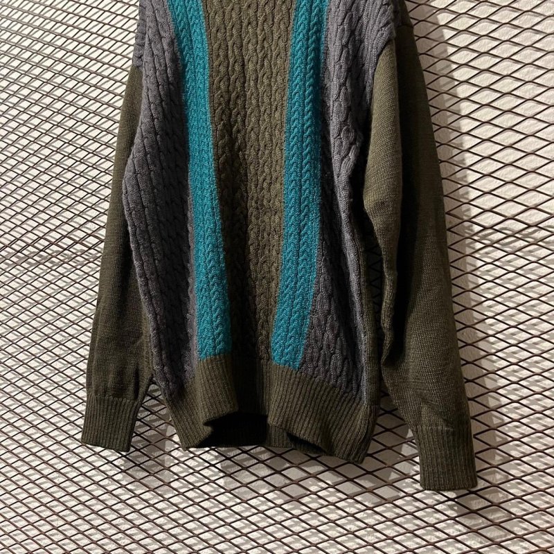 画像2: Christian Dior - 90's Switching Cable knit