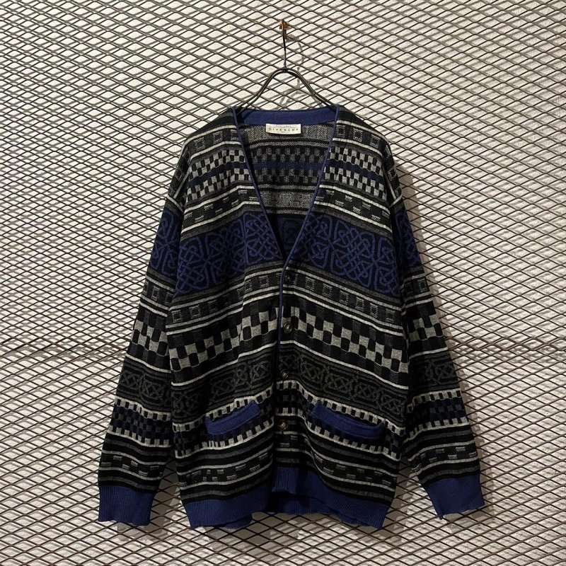 画像1: GIVENCHY - Geometric Pattern Cardigan