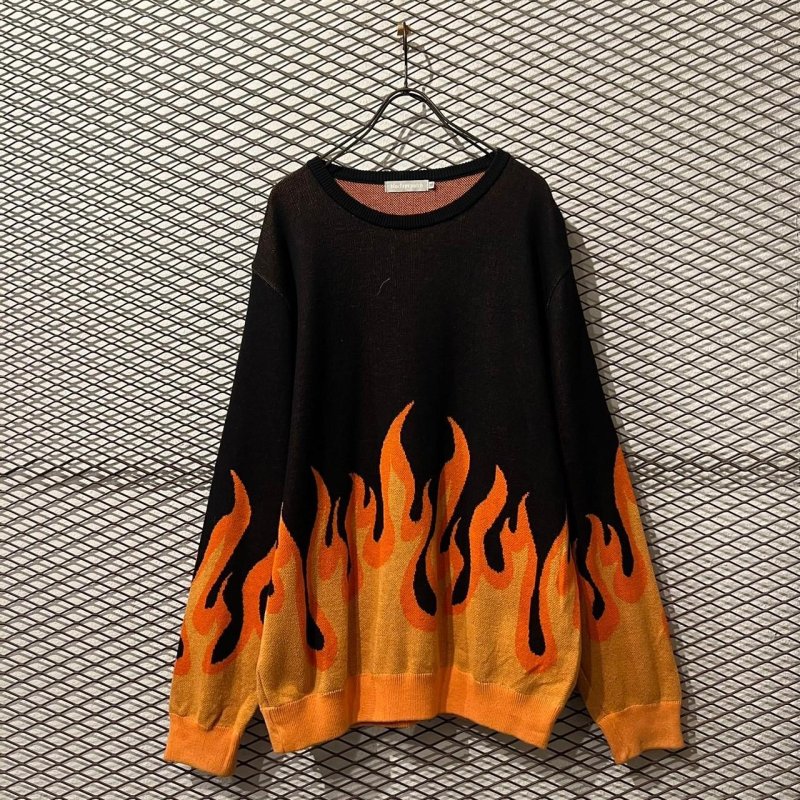 画像1: BLACK EYE PACTH - Fire Pattern Knit