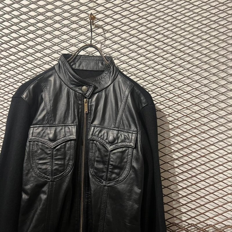 画像4: HYSTERICS - Cow Leather × Knit Zip-up Jacket