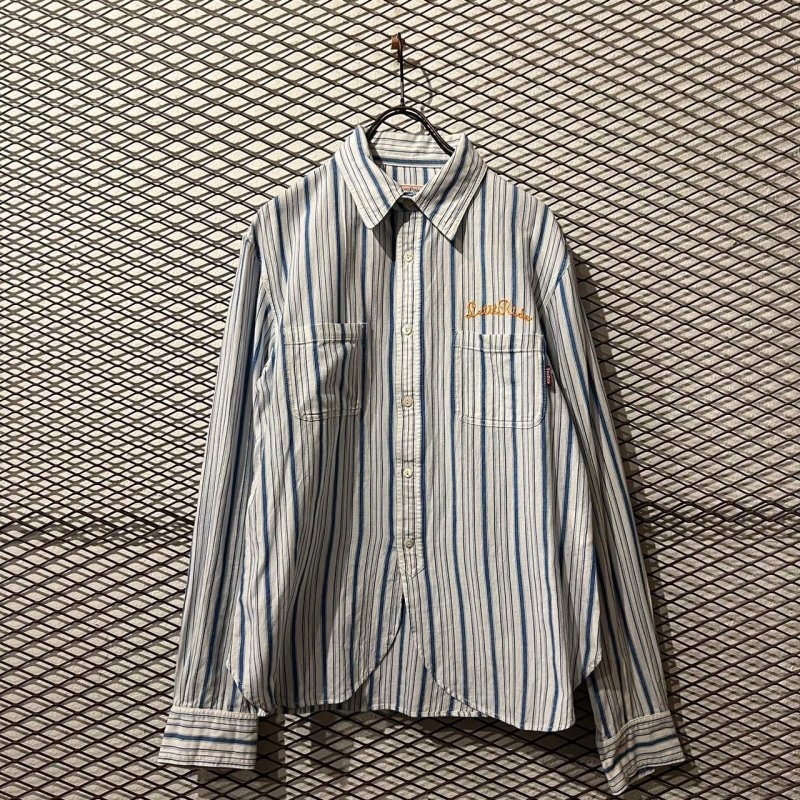 画像1: Let it Ride - Embroidery Striped Shirt