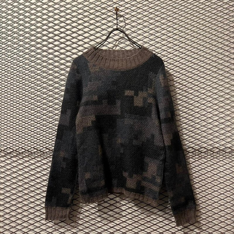 画像1: Beauty : beast - Digital Camouflage Mohair Blend Knit