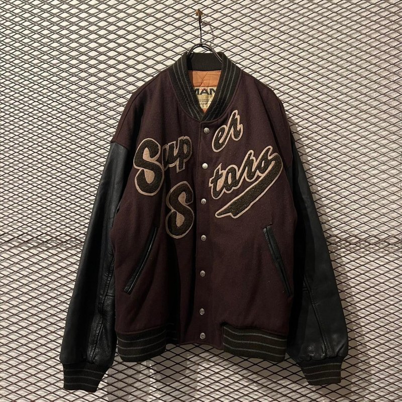 画像1: KANSAI MAN - 90's Cow Leather Switching Jacket