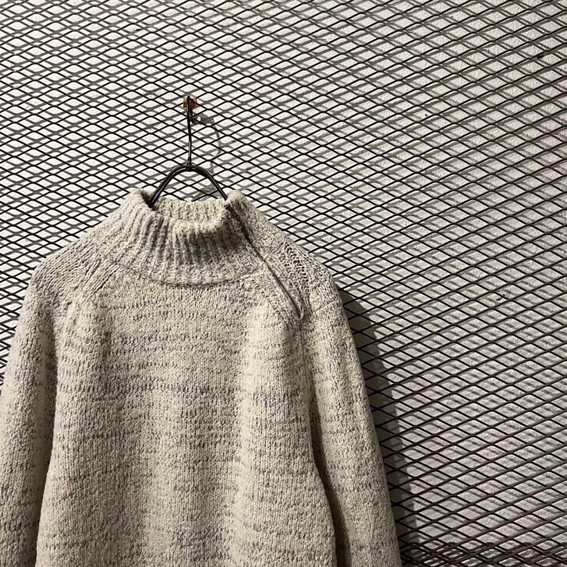 画像2: ISABEL MARANT - HighNeck Zip Design Marbled Knit