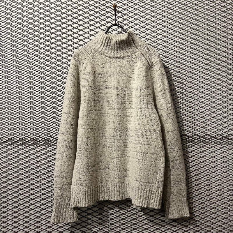 画像1: ISABEL MARANT - HighNeck Zip Design Marbled Knit