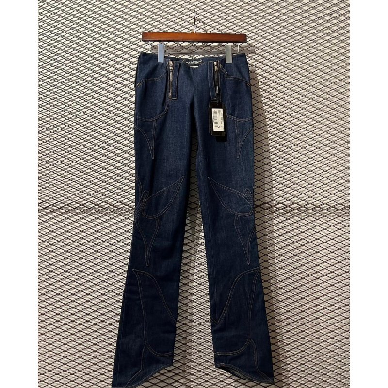 画像1: DOLCE & GABBANA -  Design Flare Denim Pants (Dead Stock)