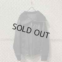 RICK OWENS - Highneck Leather Jacket