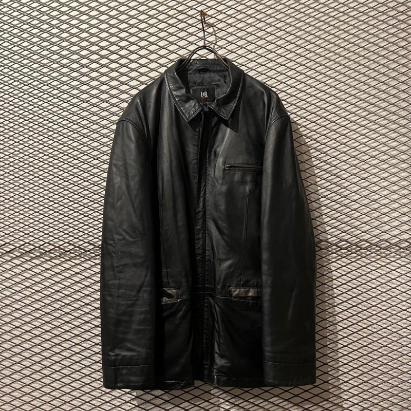 画像1: L&B HOMME - Sheep Leather Zip-up Jacket