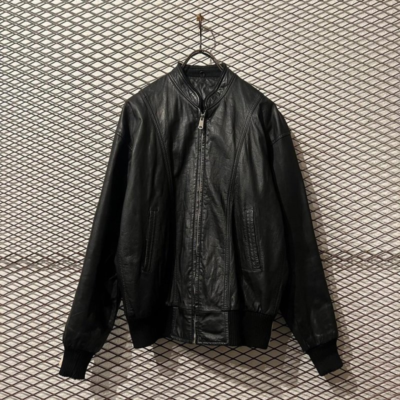 画像1: Used - Zip-up Leather Blouson