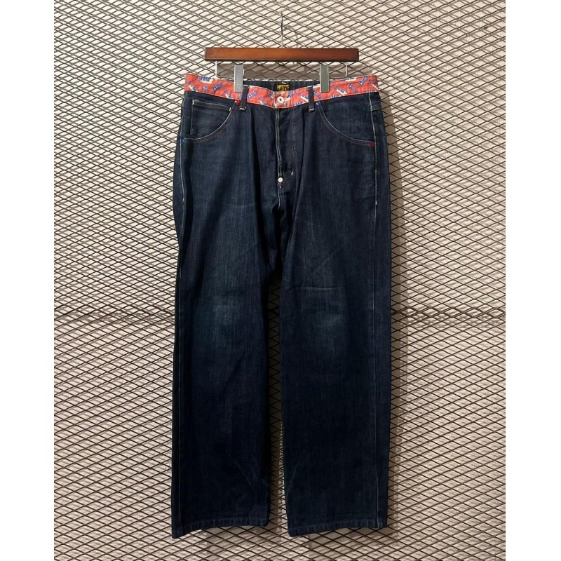 画像1: HECTIC - Switching Wide Denim Pants