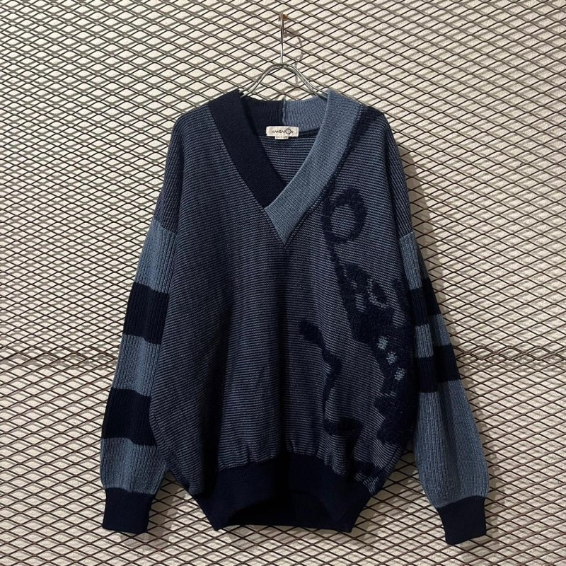 画像2: KANSAI O2 - 90's Dinosaur V-neck Knit