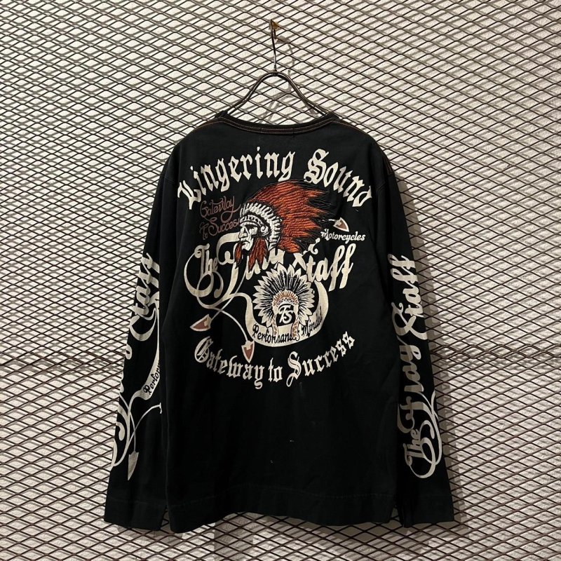 画像1: FLAGSTAFF - Indian Embroidery L/S Tee