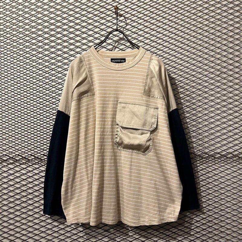 画像1: elephant TRABAL fabrics - Different Material L/S Tops