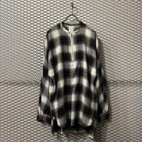 Name. - Ombre Check Half Zip Pullover Shirt