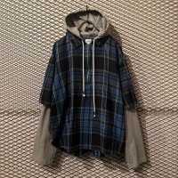 Name. - Flannel Docking Half Zip Hoodie