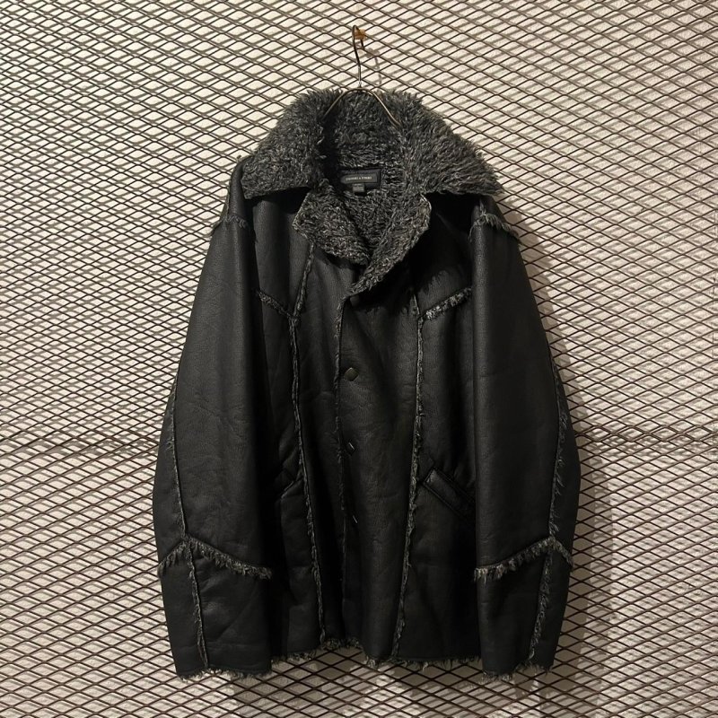 画像1: D'HOMME A HOMME - Switching Mouton Boa Jacket