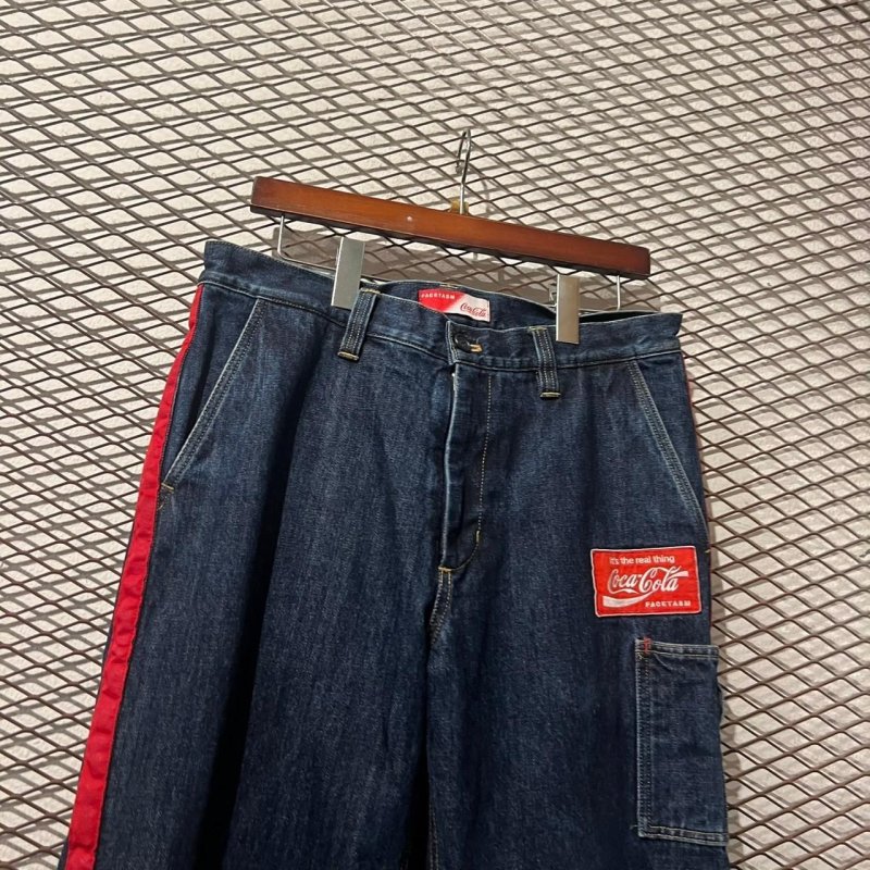 画像2: FACETASM - "Coca-Cola" Wide Denim Painter Pants