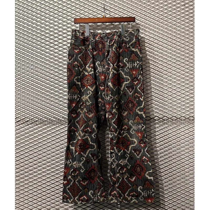 画像1: KAPITAL - Paisley Flared Corduroy Pants