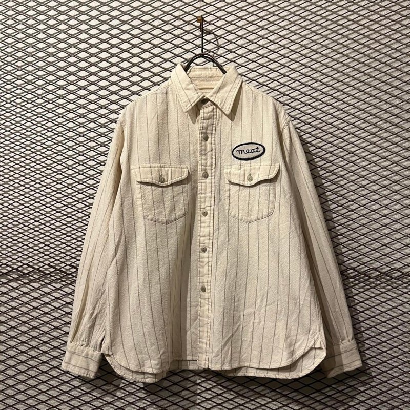 画像1: GENERAL RESEARCH - Striped Work Shirt