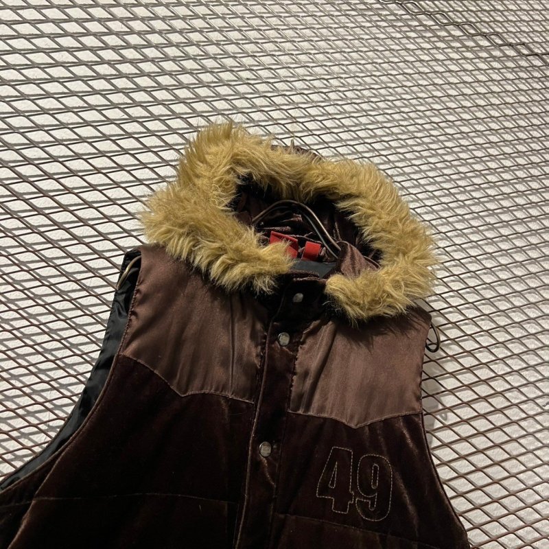 画像2: Onitsuka Tiger - Hooded Fur Velour Down Vest