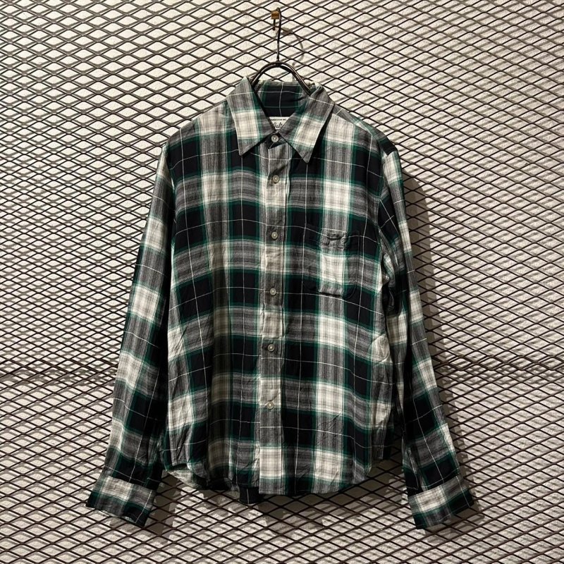 画像1: WACKO MARIA - Embroidery Ombre Check Rayon Shirt