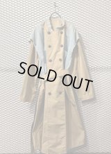 Name. - Denim Switching Trench Coat