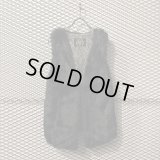 goa - Fake Fur Long Vest (Black)