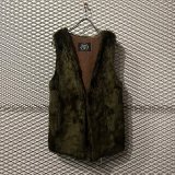 goa - Fake Fur Long Vest (Brown)