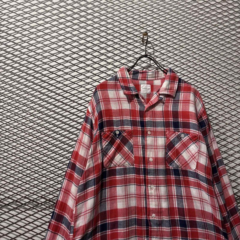 画像2: GOODENOUGH - Check Open Collar Shirt