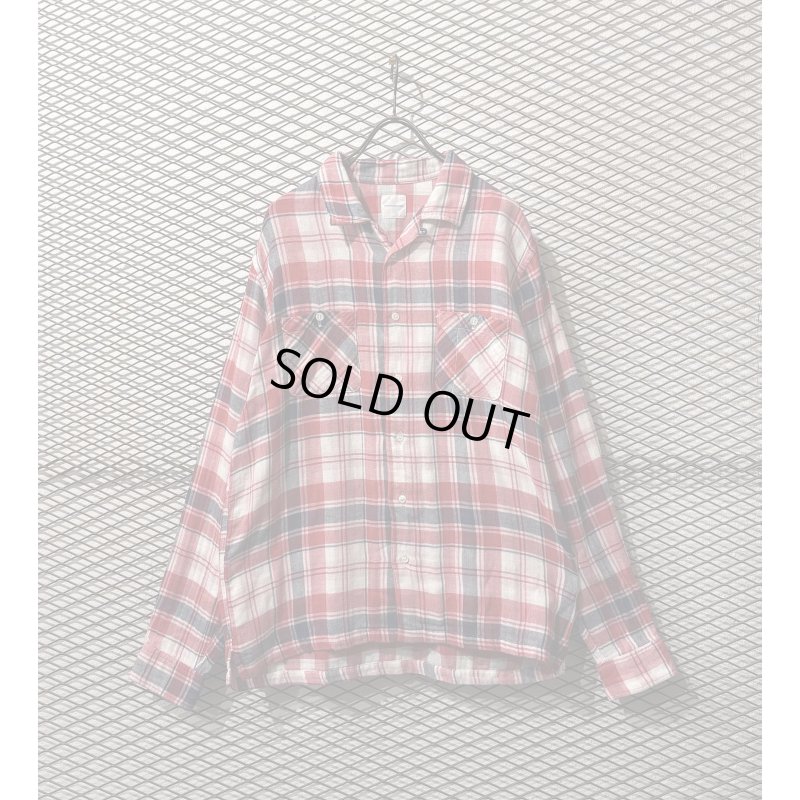 画像1: GOODENOUGH - Check Open Collar Shirt