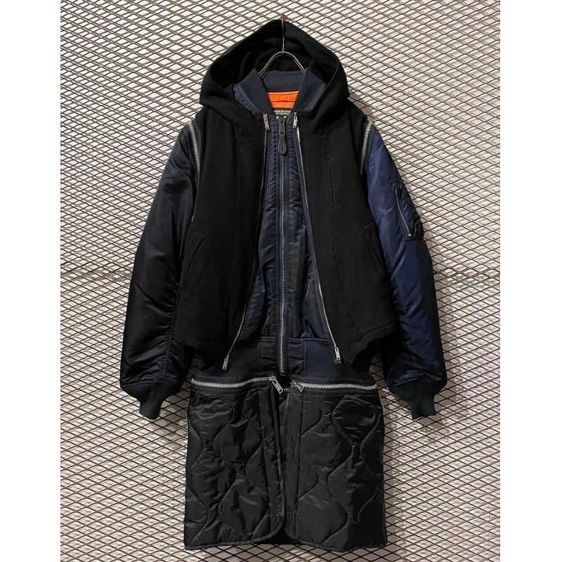 画像1: UNDER COVER - Docking Design Long MA-1 Jacket