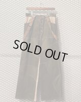 BETTY'S BLUE - Check Switching Suspender Velour Pants