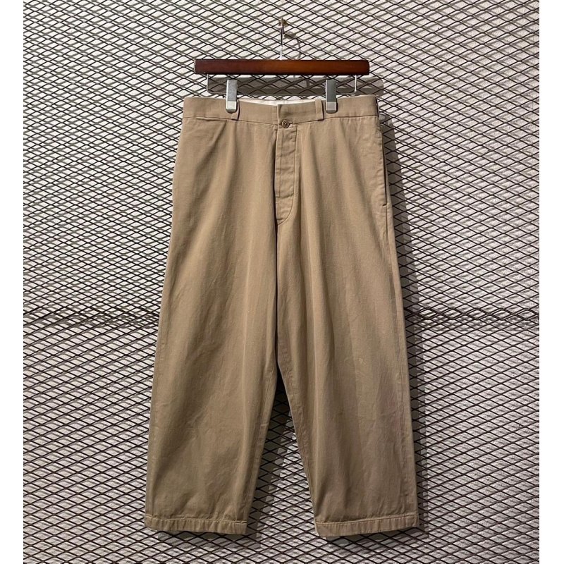 画像1: YAECA - Wide Cropped Chino Pants