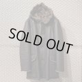 JUN MEN - Fake Leather Hooded Coat