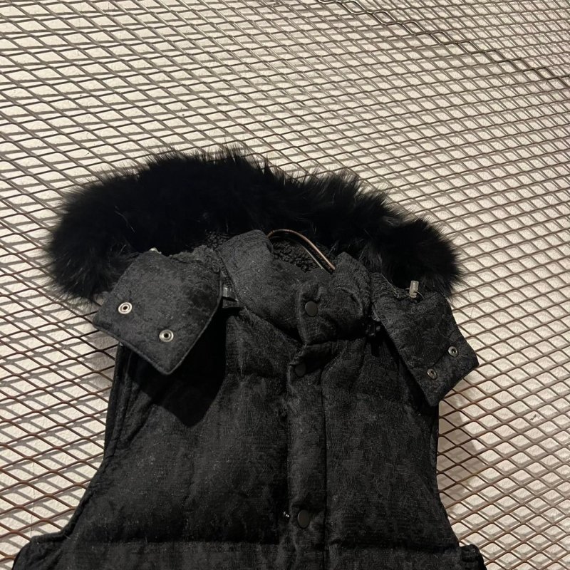 画像2: Used - Python Pattern Fur Down Vest