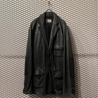 B&C - 2B Leather Long Tailored Jacket