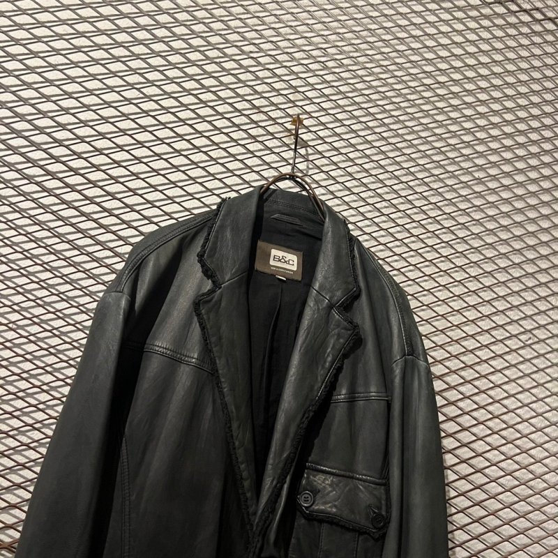 画像2: B&C - 2B Leather Long Tailored Jacket