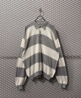 JUN MEN - 90's Border L/S Polo Shirt