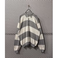 JUN MEN - 90's Border L/S Polo Shirt