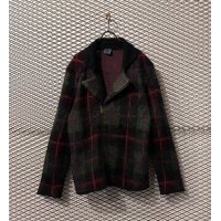 PPFM - Checked Mohair Blend Double Rider Jacket