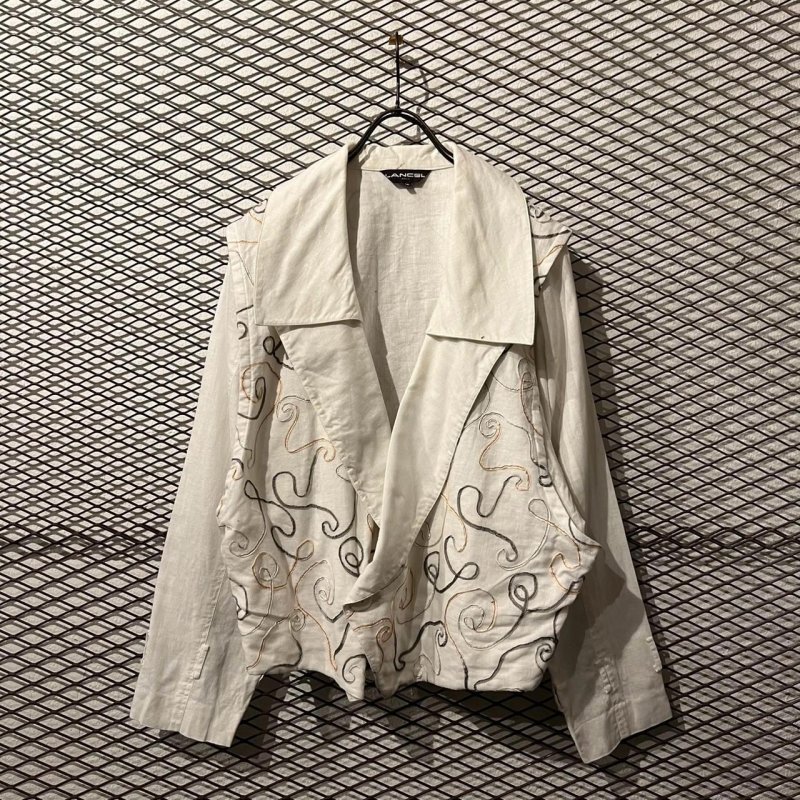 画像1: LANCEL - Embroidery Double Docking Jacket