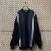 画像1: KENZO GOLF - 90's Gradient Cable Switching Knit (1)