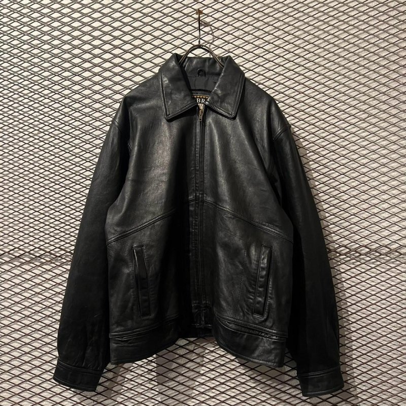 画像1: COLEBROOK - 90's Leather Zip-up Jacket