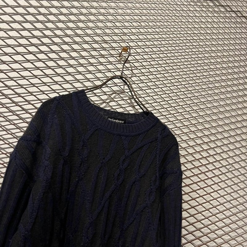 画像2: YVES SAINT LAURENT - 90's Cable Mix Knit