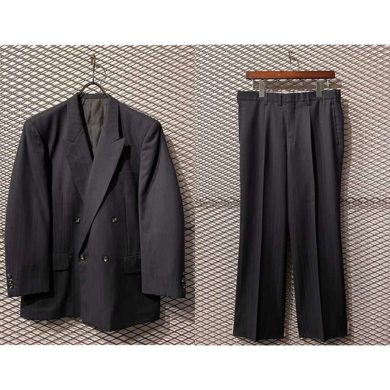 画像1: テーラーシマノ - 4B Striped Double Tailored Setup